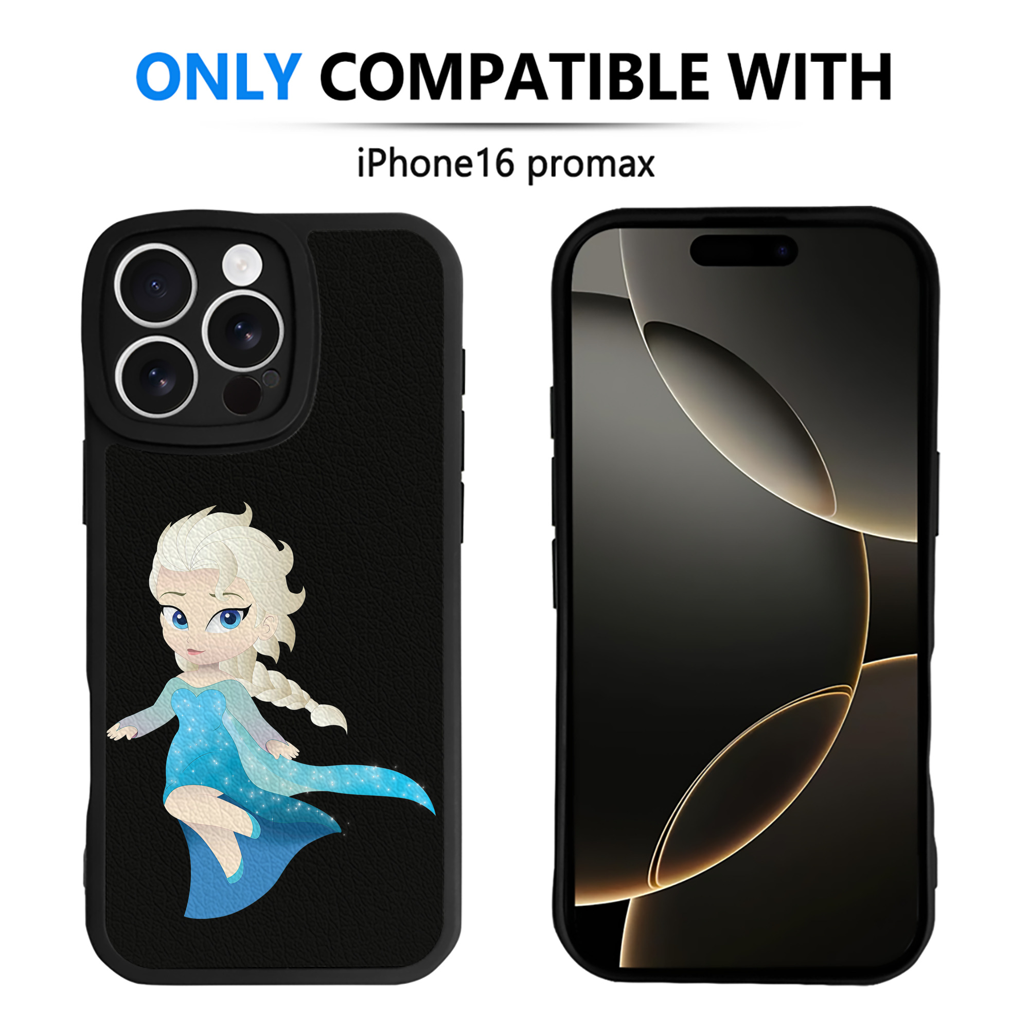 （画像用） アナと雪の女王 アンナ エルサ Frozen Anna Elsa 【iPhone 16シリーズ対応】シリコンスマホケース（レザー調） 材質：シリコン